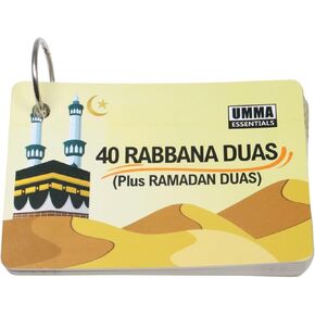40 بطاقات Rabbana Dua-العربية والإنجليزية ، بحجم الجيب ، تشمل رمضان ، حاج و Umrah ، بطاقات صلاة سهلة القراءة ، سهلة للسفر ، الحج والاستخدام اليومي