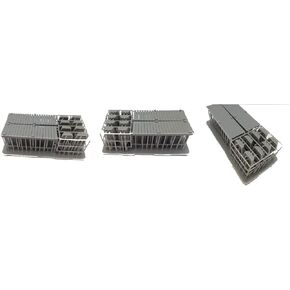 N Scale Boat Dock مع 10 قوارب ، 2 أرصفة