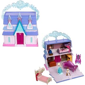 مجموعة ألعاب Micro Micro الرسمية للمتجر التجميد ، تشمل مجموعة ألعاب Micro ، شخصيات ELSA ، Anna & Olaf Micro ، لعبة PlayTible Toy Toy مع مقبض ، ألعاب السفر مع المفاجأة تكشف