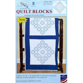 Jack Dempsey Cross Stitch Panel of Stars 18″ Quilt Blocks