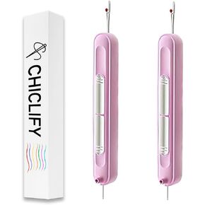 Chiclify Needle Threader 2 in 1 Seam Tool Thelparic Seughers Threaders من السهل استخدام مزيل الخيط القابل للتمزيق المحمولة للحياكة والتمزيق لخياطة الخياطة والخوف (الأرجواني الأخضر الأصفر)