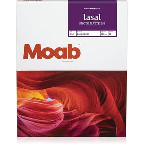Moab Lasal Photo Matte 235 Fine Art Archival Inkjet Paper ، أبيض فائق الجوانب أبيض ساطع ، وزن متوسطة 235 جرام ، 5 × 7 بوصات ، 50 ورقة