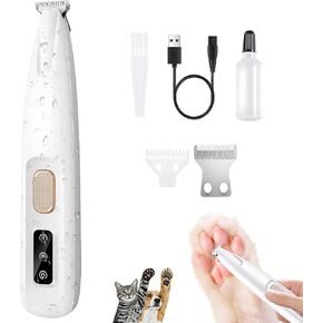 2025 Upgraded Pet Paw Trimmer for Dogs Cats, LED Light, 35dB Low Noise, Rechargeable, Waterproof