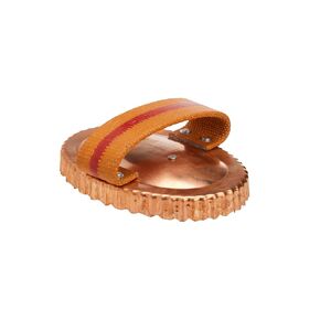 Kawell USA Oval Face Curry Comb Brush for Horse Grooming and Coat Care with Grip Handle