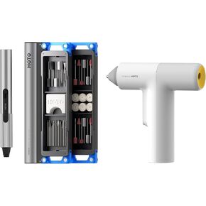 Hoto Cordless Hot Glue Gun Kit مع Hoto Snapbloq ™ R-A04 Mini Cordless Rotary Kit