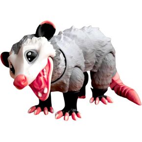 3DCENTRAL.CA Articulated Opossum Figurine – Desk Figure for Stress Relief, Focus, Anxiety, ADHD – Collectible Sensory Tool for Teens and Adults – 3D Printed in Canada