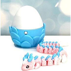 بيض التنين المطبوع ثلاثي الأبعاد مع التنين الداخلي ، Mini Mystery Dragon Egg Dragon Fidget ، هدايا Dragon Dragon Dragon ، مجموعة ديكورات المكتب المنزلي (الوردي)