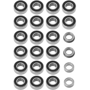 24pcs RC Car Ball Race Bearing Bearing Bearing Set Part 5x11x4mm 2rs 5x8x2.5mm Zz 5x8x2.5mm Multived مع T-amiya MF-01x