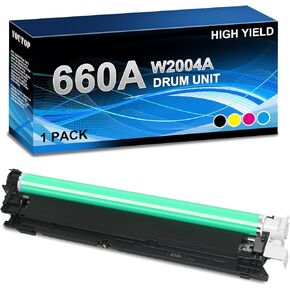 W2004A 660A وحدة الأسطوانة الأسود 660A وحدة التصوير بديل لـ HP Color Enterprise M751N M751DN (T3U44A) M856DN M856X MFP M776DN M776Z M776ZS (4 حزم)