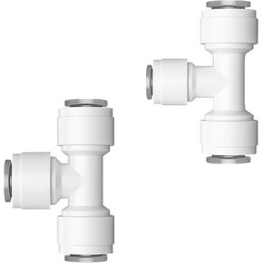 1 Set Water Filter Quick Connector, 3/8" Male/Female Thread to 3/8" Quick Straight Connect, for RO Water Reverse Osmosis