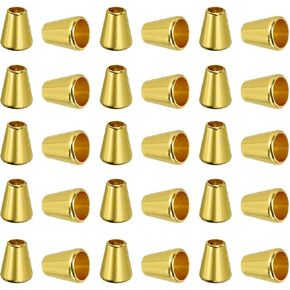 PATIKIL Bell Stopper Conical Cord Ends, 30 Pack Zinc Alloy Cord Rope Fastener Lock Clip for DIY Backpacks Shoelaces Bags, Bright Rose Gold in Kuwait