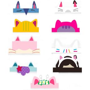 18 Cat Dollhouse & Friends Paper Crowns Headballs Tiara Party Favors