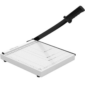 B5 Heavy Duty Paper Cutter, 11 in x 10.6 in 12 Sheets Capacity Paper Trimmer for Coupon, Label, Cardstock, and Scrapbooking Craft for Office and Home (B5)