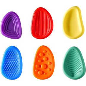 Toys Toys البالغين الأحجار الحسية: 6 حزمة محذوفة الحجر الناعم للقلق للتوحد أطفال تهدئة - تململ ألعاب الإجهاد للطلاب تخفيف القلق - جائزة الطلاب الصغار تملأ ألعاب تململ