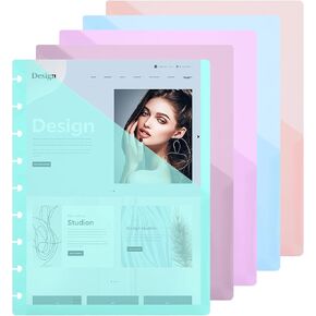 5pcs Discbound Dividers مع جيوب ، 7 × 9.25 بوصة Discbound Discbound Disbiders 9 Disc Bitt Plannner