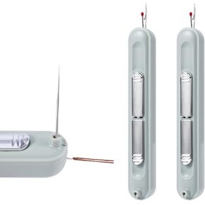 2pcs 2 في 1 إبرة Threader Seam Ripper ، خيط خيط وخياطة خيط مزيل أدوات مزيل التمويل التمدد لخياطة إبرة الخياطة ومصار التماس لمستلزمات اللحف الحرفية (أصفر)