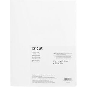 Cricut Printable Vinyl - 50 Count ، حجم الحروف الأمريكية (8.5 بوصة × 11 بوصة) - متوافق مع صانع Cricut ، Explore ، & Joy Xtra Machines