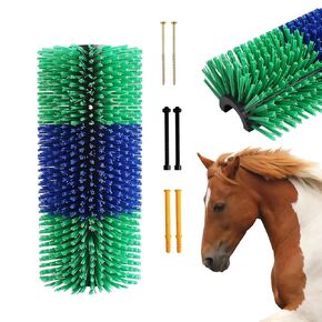 17 X 7.5 Inch Livestock Scratching Brush with Screws, Horse Scratching Post Durable Cattle Brush Scratcher, Cow Scratching Post, Livestock Scratch Brush for Elk, Pig, Sheep Itching Relieve