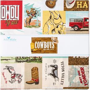 Echo Park Paper Co. Cowboys 10 "Stacker 42 10 بوصة الساحات طبقة كعكة Riley Blake 10-15490-42