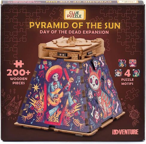 iDventure Cluepuzzle Pyramid of The Sun | Puzzle Box with Jigsaw Puzzle | Escape Room Game | Treasure Box | 3D Wooden Puzzle | Sequential Puzzles Puzzle Box Adults and 10+ | Money Gift Box in Kuwait