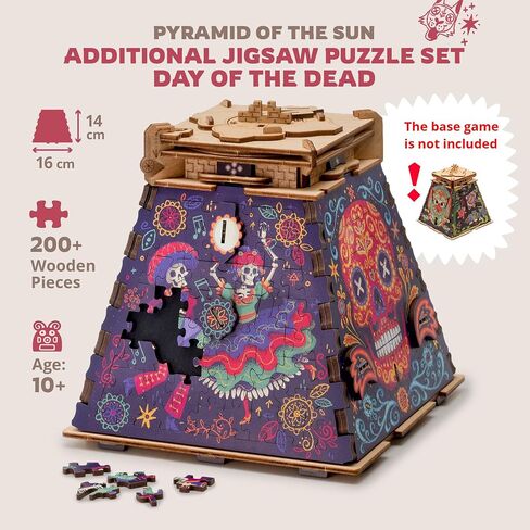 iDventure Cluepuzzle Pyramid of The Sun | Puzzle Box with Jigsaw Puzzle | Escape Room Game | Treasure Box | 3D Wooden Puzzle | Sequential Puzzles Puzzle Box Adults and 10+ | Money Gift Box in Kuwait