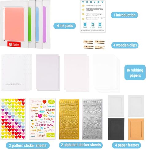 Torjoy Pet Paw Learn-Inkless Ink Pad للكلاب والقطط ، وطباعة أنف الكلب ، ومتذكار مخلب ، والهدايا التذكارية غير السامة للحيوانات الأليفة (المعكرون ، 4 حزمة) in Kuwait