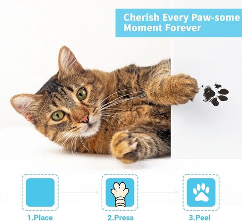 TORJOY Pet Paw Impression – Inkless Ink Pad for Dogs and Cats, Dog Nose Print, Paw Keepsake, Non-Toxic, Memorial Gifts for Pets (Macaron, 4 Pack) in Kuwait