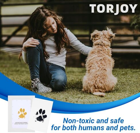TORJOY Pet Paw Impression – Inkless Ink Pad for Dogs and Cats, Dog Nose Print, Paw Keepsake, Non-Toxic, Memorial Gifts for Pets (Macaron, 4 Pack) in Kuwait