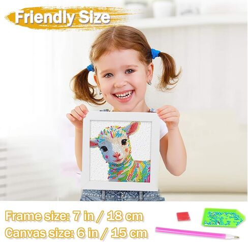 lesaonsy Diamond Art Kit with Frame - 6x6 Inch Pre-Framed Animal Canvas | Gift Set for Teens, Boys, Gilrs, Adults (Beginner-Friendly, 1-3 Hour Craft) | Resin Drills & Tools Included (Cardinals) in Kuwait