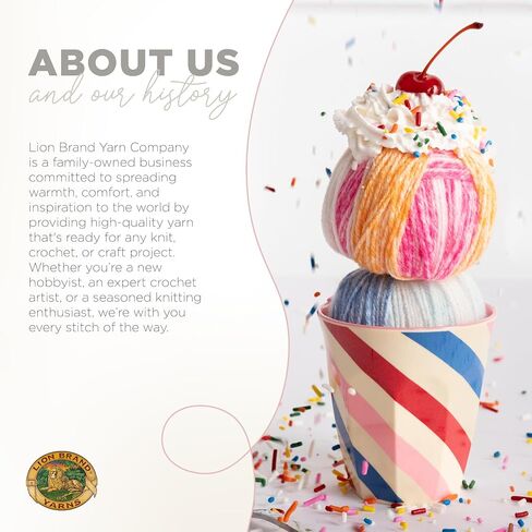 Lion Brand Yarn 923-204 Ice Cream Yarn, Banana Split in Saudi Arabia