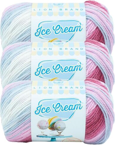 Lion Brand Yarn 923-204 Ice Cream Yarn, Banana Split in Saudi Arabia