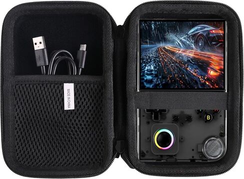 Hard EVA Carrying Case Compatible with RG40XX V /RG CubeXX/ RG Cube/ Powkiddy RGB30 4-Inch Handheld Game Console Case (Black) in Saudi Arabia