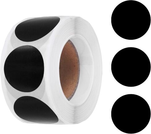 uxcell 500pcs White Round Stickers Roll 1 Inch Self-Adhesive Stickers Coding Label Removable for DIY Crafts Homework, Office, Shop, Home, Classroom Marking in Saudi Arabia