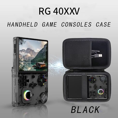 Hard EVA Carrying Case Compatible with RG40XX V /RG CubeXX/ RG Cube/ Powkiddy RGB30 4-Inch Handheld Game Console Case (Black) in Saudi Arabia