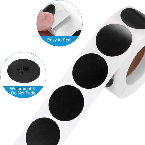 uxcell 500pcs White Round Stickers Roll 1 Inch Self-Adhesive Stickers Coding Label Removable for DIY Crafts Homework, Office, Shop, Home, Classroom Marking in Saudi Arabia