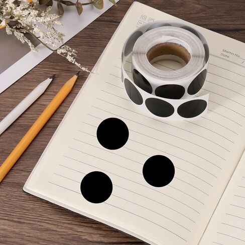 uxcell 500pcs White Round Stickers Roll 1 Inch Self-Adhesive Stickers Coding Label Removable for DIY Crafts Homework, Office, Shop, Home, Classroom Marking in Saudi Arabia