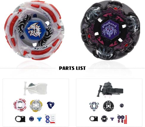 Metal Spinning Top Set-2 Spinning Tops Battle Set with 2 Launchers for Kids & Adults (BB88+BB80) in Saudi Arabia