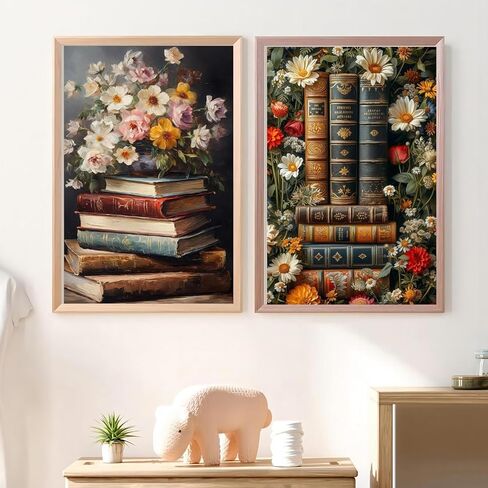 2 Pack Flower Paint by Numbers Kit for Adults, Book Paint by Numbers for Adults, DIY Adult Painting by Numbers Beginners on Canvas Acrylic for Home Wall Art Decor 12x16Inch (Rolled Package) in Kuwait