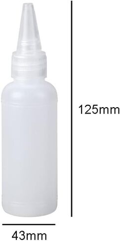 lasenersm 3 Pieces Plastic Squeeze Bottles 3.4oz Small Squeeze Bottles Plastic Bottles Applicator Mini Empty Squirt Bottle with Top Cap for Paint Art Craft Liquids Lotion Glue, Translucent in Saudi Arabia
