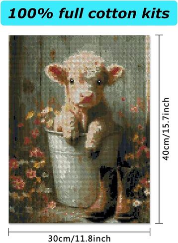 Hummingbird Stamped Cross Stitch Kits for Adults Beginner,Bird Needlepoint Counted Cross Stitch Kits,11 CT Patterns Dimensions Embroidery Craft Kits for Home Wall Decor 12x16 Inch. in Kuwait