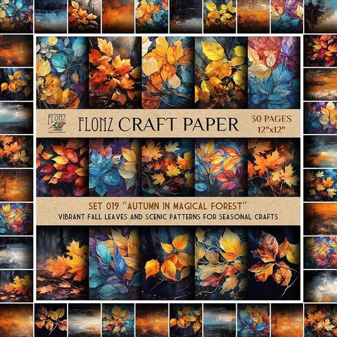 Scrapbook Paper (30 pages 12"x12") Vintage Blooms: Elegant Antique Floral Designs for Timeless and Sophisticated Paper Creations FLONZ Vintage Styled Double Sided Paper Pad for Craft Cardmaking in Saudi Arabia