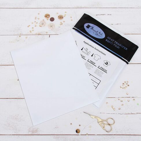 Threadart Navy 10 "x 12" Glitter Transe Transfer Vinyl Sheets | 12 ورقة حزمة حزمة | ألوان بريق | متوافق مع الكريكوت صورة ظلية و Cameo | HTV in Kuwait