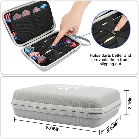 Iesooy Dart Case for 12 Darts, Dart Carrying Storage Holder case for Dart Tips/Shafts/Flights（Black） in Kuwait