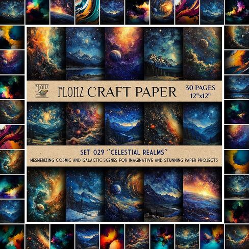 Scrapbook Paper (30 pages 12"x12") Vintage Blooms: Elegant Antique Floral Designs for Timeless and Sophisticated Paper Creations FLONZ Vintage Styled Double Sided Paper Pad for Craft Cardmaking in Saudi Arabia