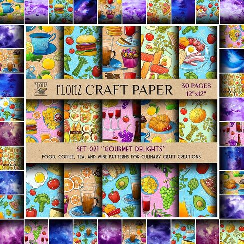 Scrapbook Paper (30 pages 12"x12") Vintage Blooms: Elegant Antique Floral Designs for Timeless and Sophisticated Paper Creations FLONZ Vintage Styled Double Sided Paper Pad for Craft Cardmaking in Saudi Arabia