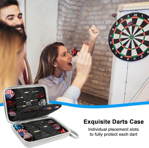 Iesooy Dart Case for 12 Darts, Dart Carrying Storage Holder case for Dart Tips/Shafts/Flights（Black） in Kuwait