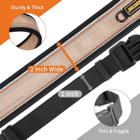 Mayerzon Martingale Dog Collar, 2 inch Wide Reflective Walking Collar for Large Medium Dogs, Adjustable Nylon No Pull Dog Collar with Buckle for Training Pitbull German Shepherd Rottweiler Dobermann in Saudi Arabia