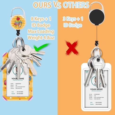 Teacher Lanyards for Id Badges Ajustable, Cute Apple Badge Reel Heavy Duty with Carabiner Clip, Fashionable ID Badge Holder with Breakaway Lanyard for Women Work Office Nurse Doctor Student Gifts in Saudi Arabia