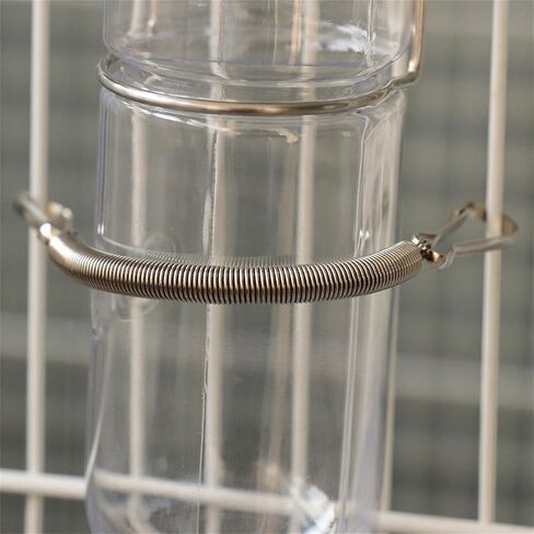 Small Animal Cage Spring Fasteners Water Bottle Rack for Pet Cage StainlessSteel Clip On Spring for Drinking Bottle in Saudi Arabia