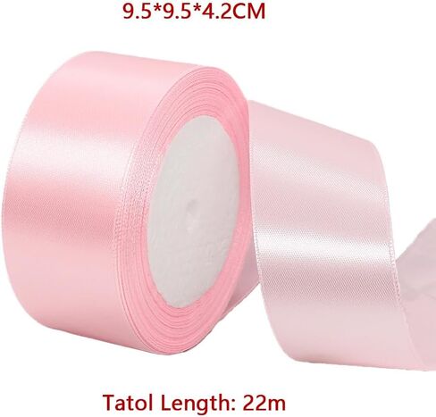 1-1/2 Inch Solid Satin Ribbon Polyester Fabric Ribbon for Gift Wrapping Party Decoration Wedding Invitations DIY Handmade Bridal Bouquets Christmas Gift,Pink,25 Yards in Saudi Arabia